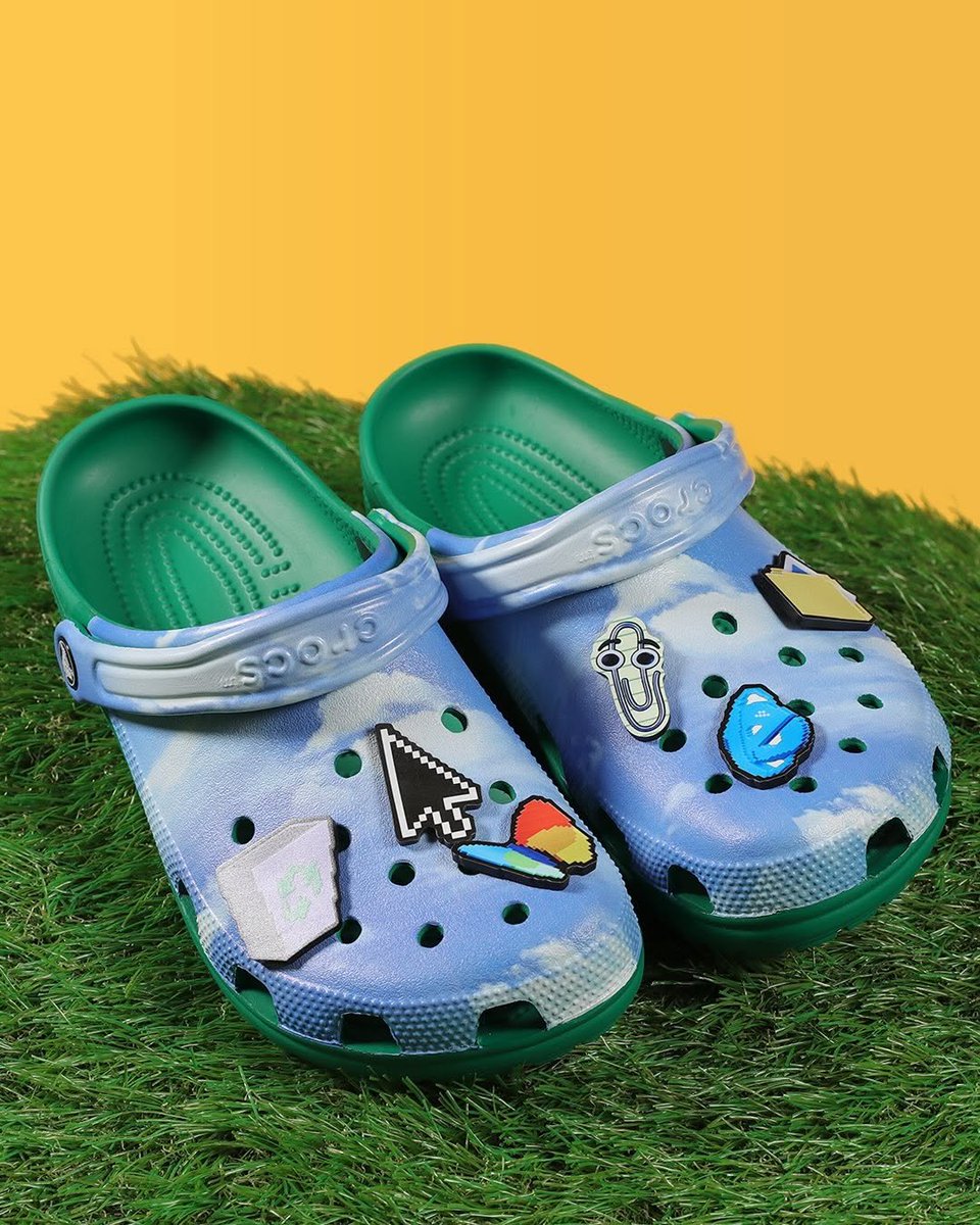 DigitalTrends's tweet image. Microsoft is celebrating its 50th anniversary with Windows XP inspired Crocs. The company is giving away pairs through a sweepstakes on their Instagram.

#microsoft #windowsxp #crocs