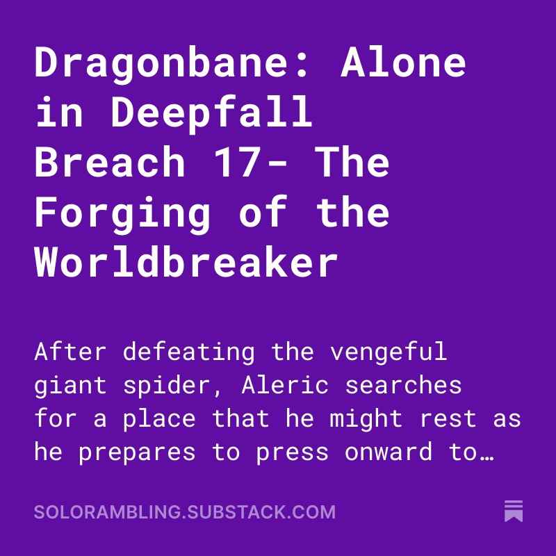 soloRamblingRPG's tweet photo. The final session of Alone in Deepfall Breach! An extra long conclusion to Aleric's Adventure awaits! #solorpg #dragonbane
https://t.co/OIZvnoUfYx https://t.co/kHQ9gnuatF