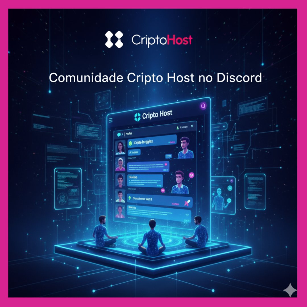 criptohost's tweet image. É por isso que estamos construindo a comunidade da Cripto Host no #Discord. É um espaço para aprender, compartilhar insights, tirar dúvidas e crescer junto. Nosso lema é: #ValeTudo para quem quer evoluir em #Cripto e #Nodes!
