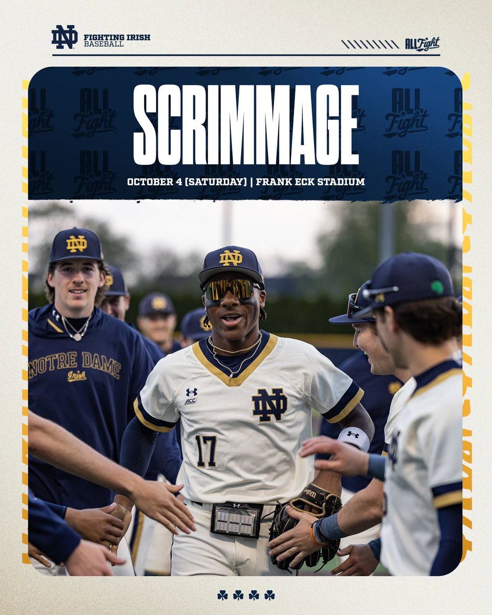 𝐒𝐚𝐭𝐮𝐫𝐝𝐚𝐲 𝐒𝐜𝐫𝐢𝐦𝐦𝐚𝐠𝐞: 𝟏𝟎/𝟒

Catch the Irish in action from 𝟴:𝟰𝟱 𝗔𝗠 - 𝗡𝗼𝗼𝗻 tomorrow before the home football game!

Admission is FREE.

#GoIrish