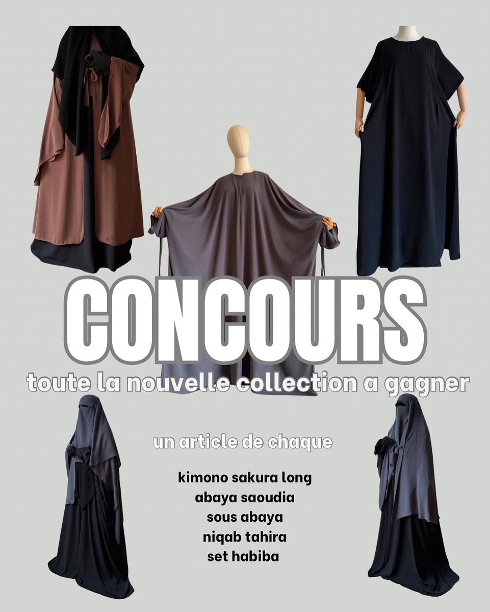 hijrati_fr's tweet image. Aujourd’hui c’est touteeee la nouvelle co qui est en jeu! 🤭🤭🤭

Pour participer : 
Écris « je participe » en commentaire 

Tu peux également suivre @hijrati_fr 
Invitez tes copines en commentaire 
Et republier la publication 🔄

Le tirage se fera dans 7 jours إن شاء الله