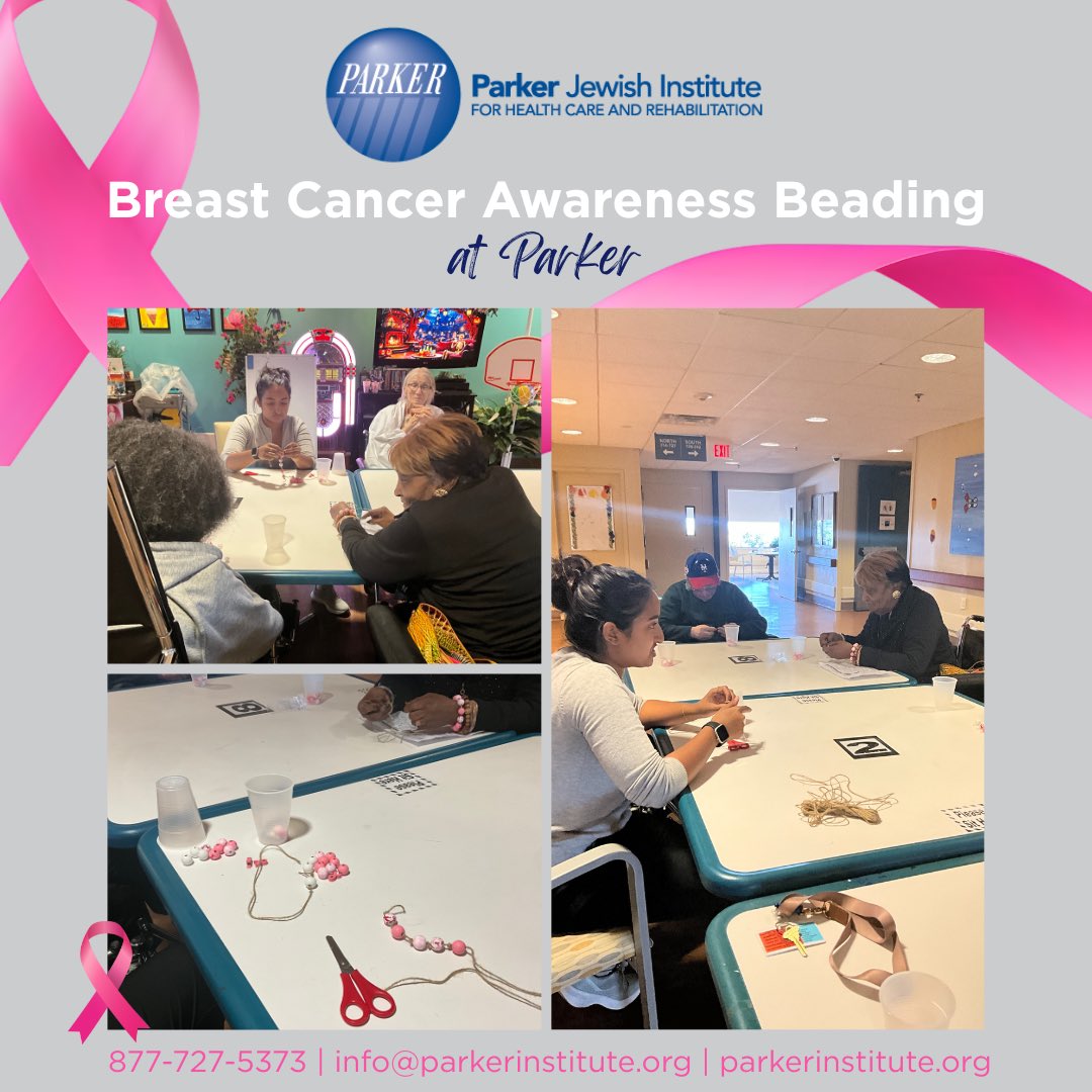 October is Breast Cancer Awareness Month 🩷

💖Our residents, volunteers and employees got together to bead beautiful pink bracelets as a symbol of hope, strength and support.
 
We are proud to help raise awareness and honoring the survivors, fighters and those we remember.