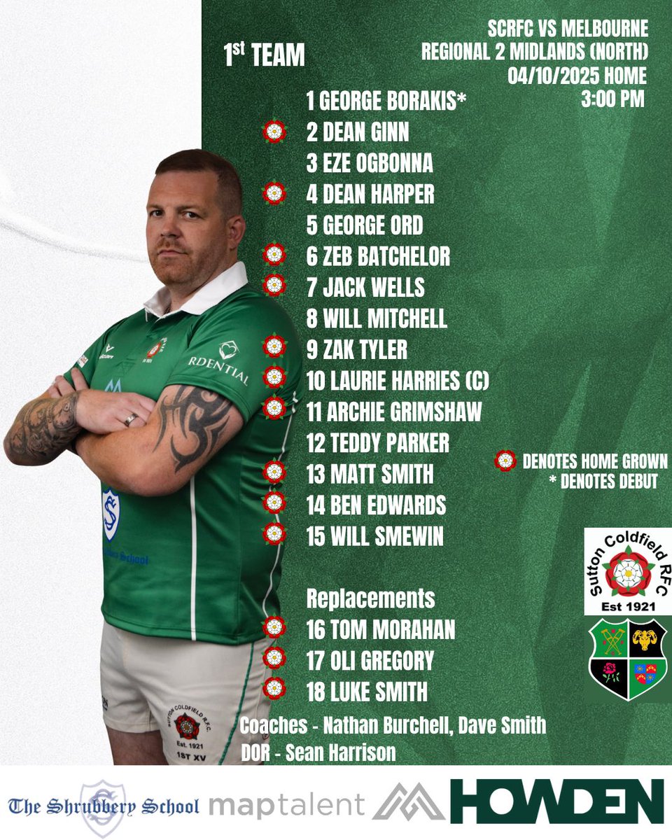This Saturday, Post match reaction at the Roger Smoldon Ground.

Sutton Coldfield vs Melbourne 3pm

Regional 2 Midlands (North)
<a href="/sc_rfc/">Sutton Coldfield RFC</a> vs <a href="/melbournerfc/">Melbourne RFC</a>

Full time interview to come out on socials following the match:switchradio.co.uk 
<a href="/AidenRobin94839/">Aiden Robinson</a>
