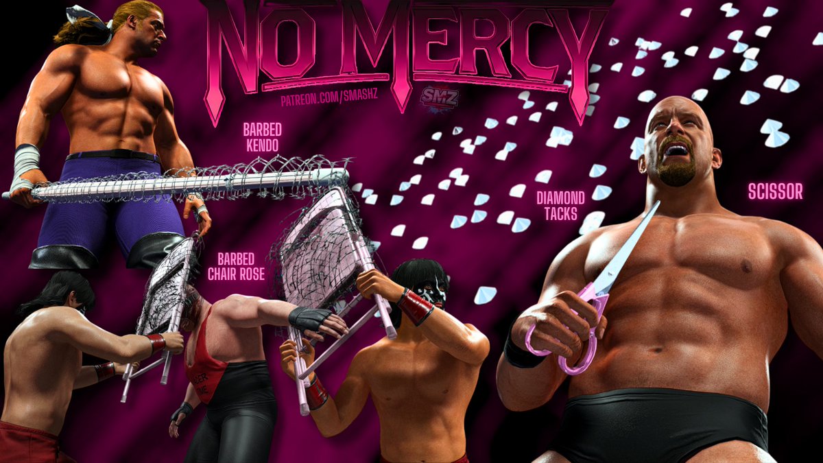 No Mercy Weapons Pack, now available for free on Patreon! #WWE2k25