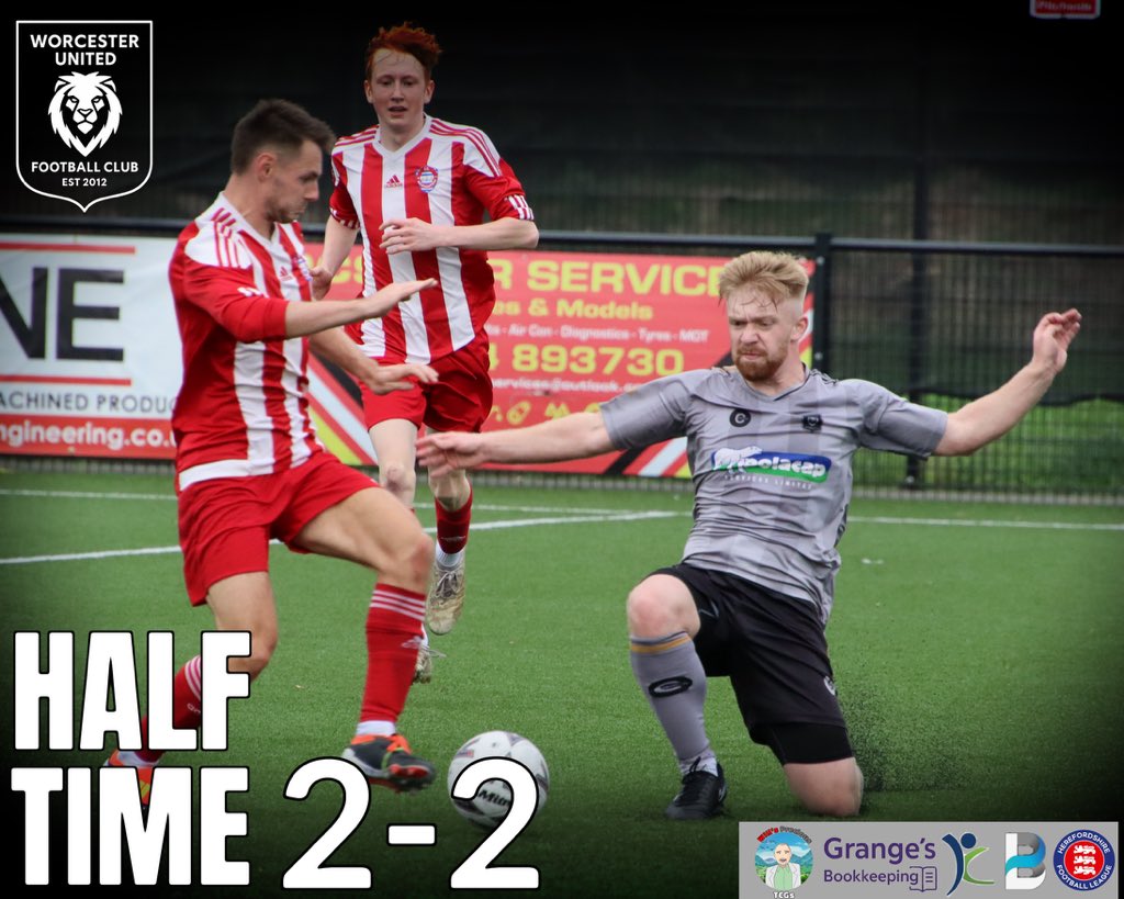 ⏸ HT: UDA Glos 2–2 Worcester United

An action-packed first half under the lights. United’s goals both came from Ben Watkins, showing great finishing form, with the assists provided by Tom Radford and Ethan Pepper.

All square at the break and everything to play for in the