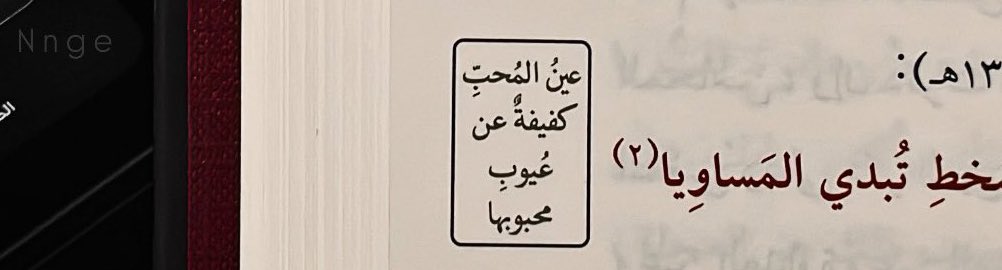 عين المُحب كفيفه عن عيوب محبوبها 
لذالك يا محبوبي :

« للحب عينٍ مَا تشوف العذاريب 
وللمبغض عيونٍ  .. تعد الخطايا » ❣️