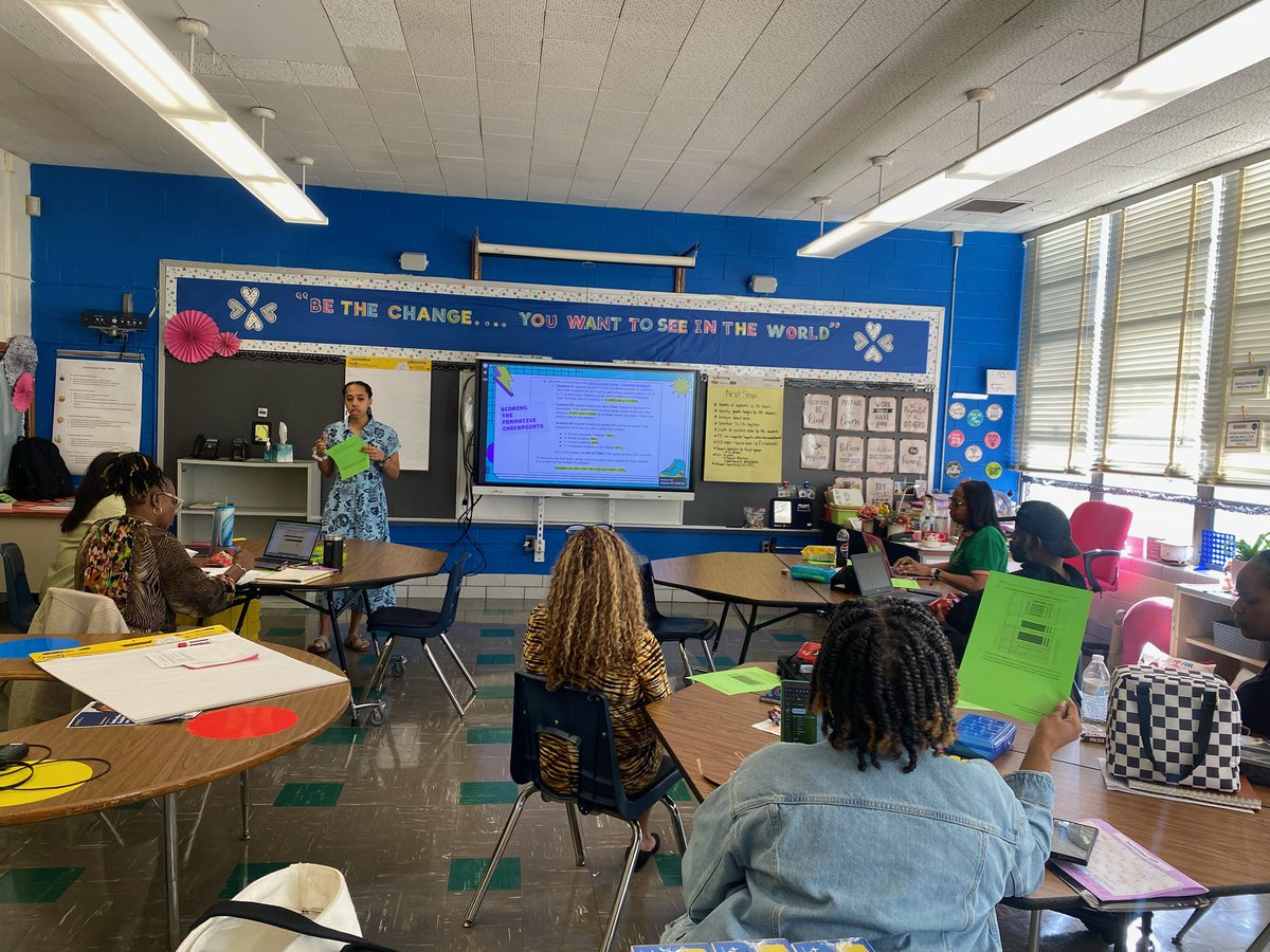 D3wTh3Math's tweet photo. This past Wednesday, our teachers engaged in professional development after school around Formative Checkpoints (administrating and scoring) and Unpacking Standards. Kudos to our teachers for being committed to professional growth to support our pandas. @pgcps @PGCPSK5Math https://t.co/3lzs1YLNfj