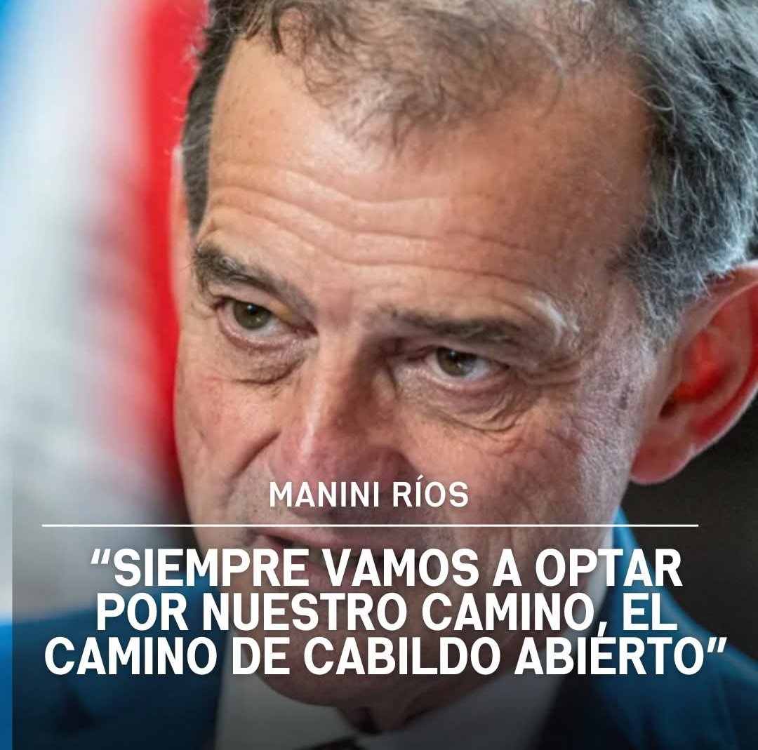 🟠🟡 𝗠𝗔𝗡𝗜𝗡𝗜 𝗥𝗜́𝗢𝗦 𝗥𝗢𝗠𝗣𝗘 𝗘𝗟 𝗦𝗜𝗟𝗘𝗡𝗖𝗜𝗢
👉 𝗖𝗮𝗯𝗶𝗹𝗱𝗼 𝗔𝗯𝗶𝗲𝗿𝘁𝗼 𝘃𝗮 𝘀𝗼𝗹𝗼
El exsenador Guido Manini Ríos, líder de Cabildo Abierto, dejó claro que no se alinea ni con el Frente Amplio ni con la Coalición Republicana.