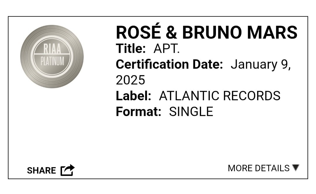 Omi_Dollah's tweet photo. Congrats #BLACKPINK on their RIAA certifications as both group &amp; solo!! 🎉🎉

Hopefully JISOO will have one too in the future... 🙏🏽🙏🏽

#BLINKs https://t.co/BlHUk29kM0
