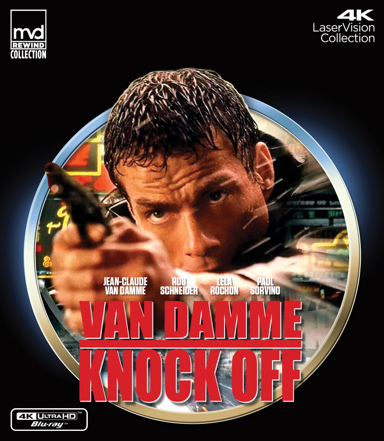 indeeproducer's tweet image. Coming to 4K Ultra HD on 1/20/26... KNOCK OFF starring Jean-Claude Van Damme + @RobSchneider!

Includes new interviews with @StevenEdeSouza and Moshe Diamant and more!

#Bluray #4KUltraHD @mvdentgroup #MVDRewindCollection #physicalmedia #JCVD