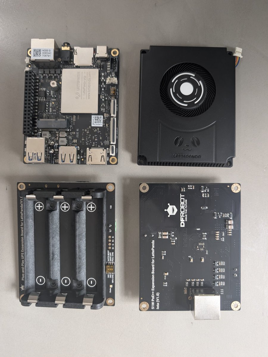 Acaba de llegar este LattePanda IOTA palm-sized x86 Computer 🔥 desarrollado por los amigos de .<a href="/dfrobotcn/">DFRobot</a> 

4 core CPU 3.6 GHZ, hasta 16 GB mem y 128 GB storage. Headers GPIO, 3.5 jack, slot para SSD y LLM cards, RP2040 coprocessor para real time physical action/robótica.

De