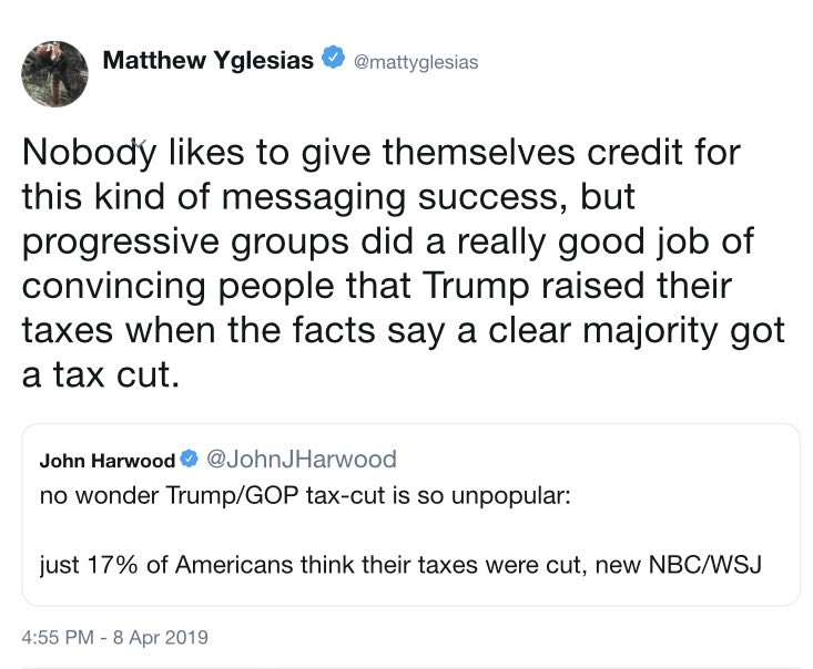 zarathustra5150's tweet image. Here’s one illustrative tweet (of far too many to count) featuring a triumphal Yglesias congratulating comrades, who dominate the media, for their success in deceiving the public.

This same person is constantly weeping about public trust in media hitting historic lows. Could it…