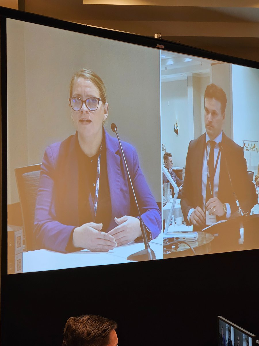 SaskTLA's tweet photo. Ryan Kitzul of Miller Thomson LLP, examined "Roberta Wilson - Life Insurance General Manager" played by local actor Chelsea Wegman. Happening at the STLA Fall Conference Mock Trial https://t.co/lvaNtRR46a