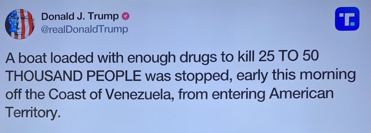 radioheadarmy's tweet image. Where is the evidence this boat was allegedly carrying drugs? Whatever happened to apprehending and arresting drug traffickers rather than executing them without due process? 🇺🇸 is now bombing any speed boats near Venezuela waters? 
#Venezuela #NoDueProcess