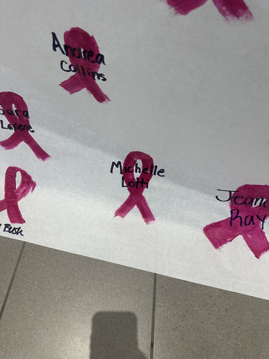 CoachTonyLotti's tweet photo. Always teaching my young people about the importance of living with intention. It’s not about wearing pink. We are being very intentional & purpose driven with how we all wear pink tonight. Tape around each player wrist only. And With the help of our cheerleaders, we play and remember specific people affected by breast cancer. For me, it’s my sister.