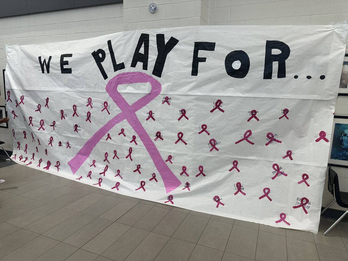 CoachTonyLotti's tweet photo. Always teaching my young people about the importance of living with intention. It’s not about wearing pink. We are being very intentional & purpose driven with how we all wear pink tonight. Tape around each player wrist only. And With the help of our cheerleaders, we play and remember specific people affected by breast cancer. For me, it’s my sister.