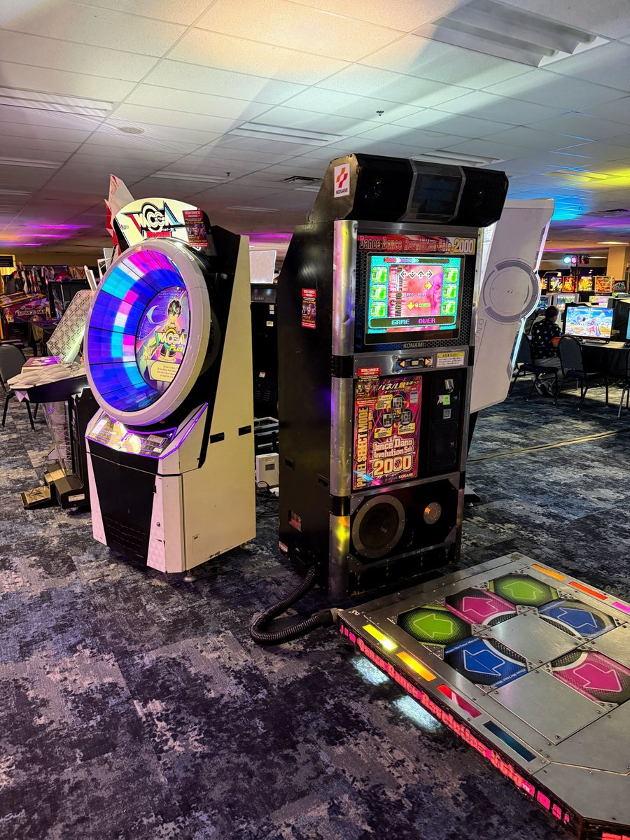 Retroware's tweet image. We’re all set up at the Pittsburgh Gaming Expo 🕹️
Featuring Angry Video Game Nerd, Neon Inferno, and a selection of Japanese arcade cabinets!