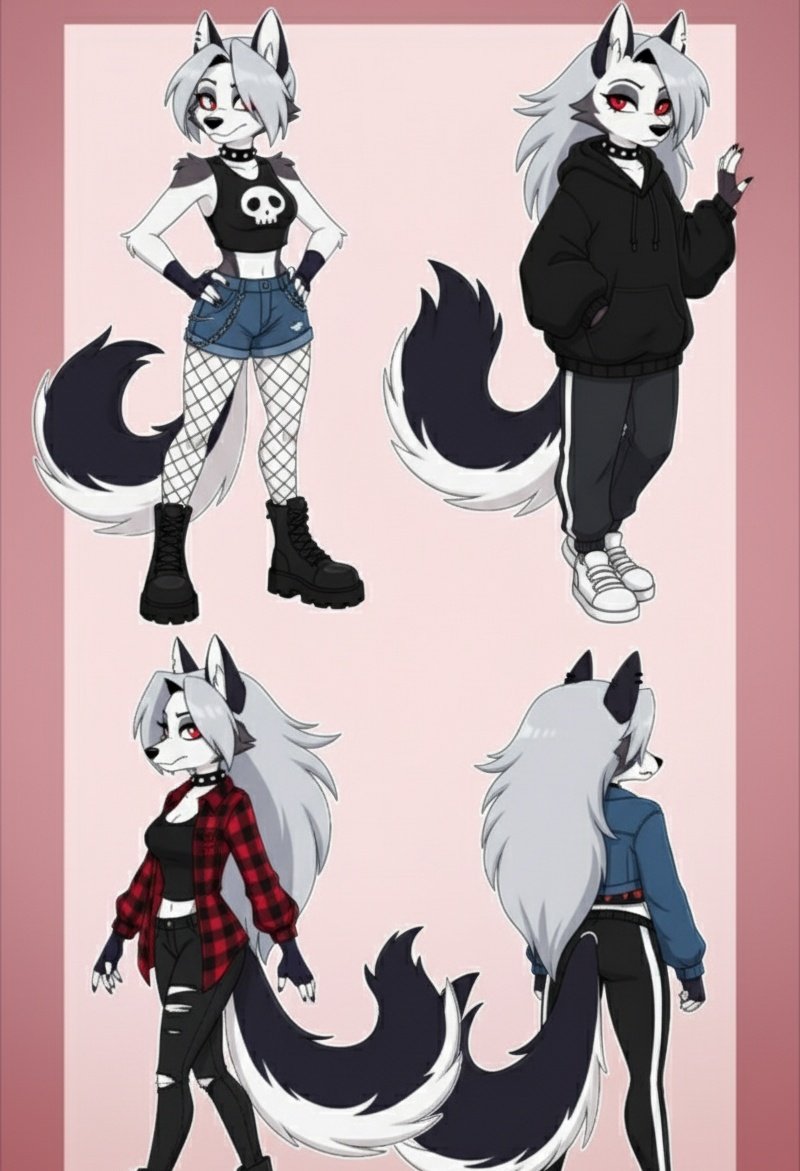 Loona reference sheet but difference outfits