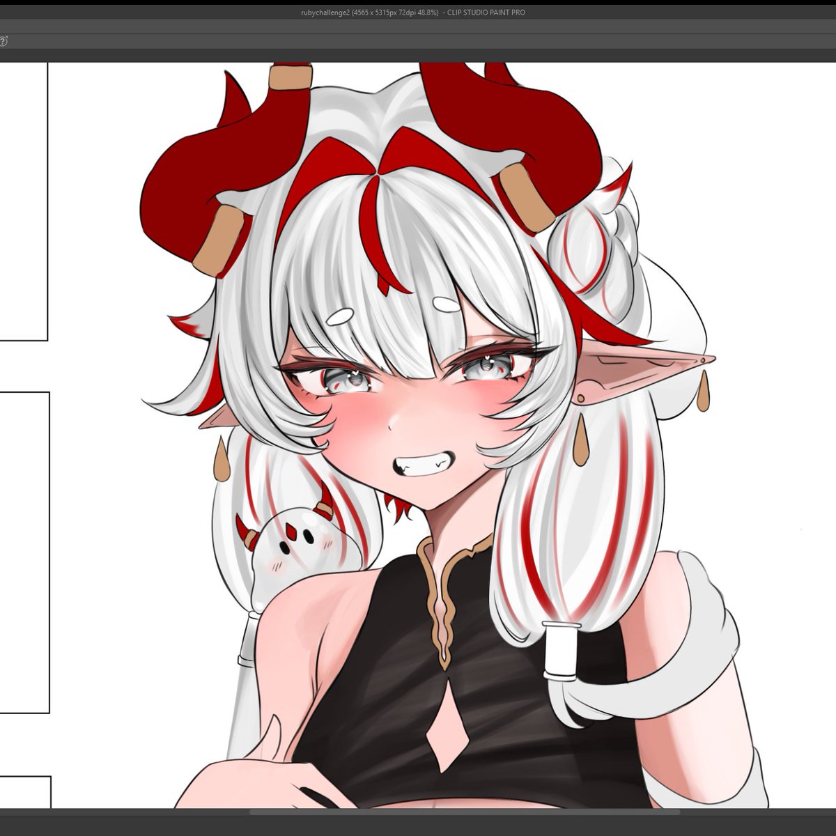 RubyAkariVT's tweet image. ♦️💎rubeenies... our first art together... do you like it?
(˶ᵔ ᵕ ᵔ˶) ‹𝟹 💎♦️
{ my poor horns not rendered... I feel weird}