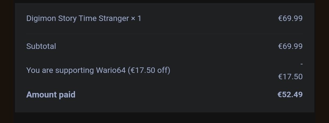 Thanks to <a href="/Wario64/">Wario64</a> and <a href="/PlanetPlayGames/">PlanetPlay</a> for this super discount in <a href="/digimon_games/">Digimon Games</a> !!
Fun octuber ahead!!! 😎