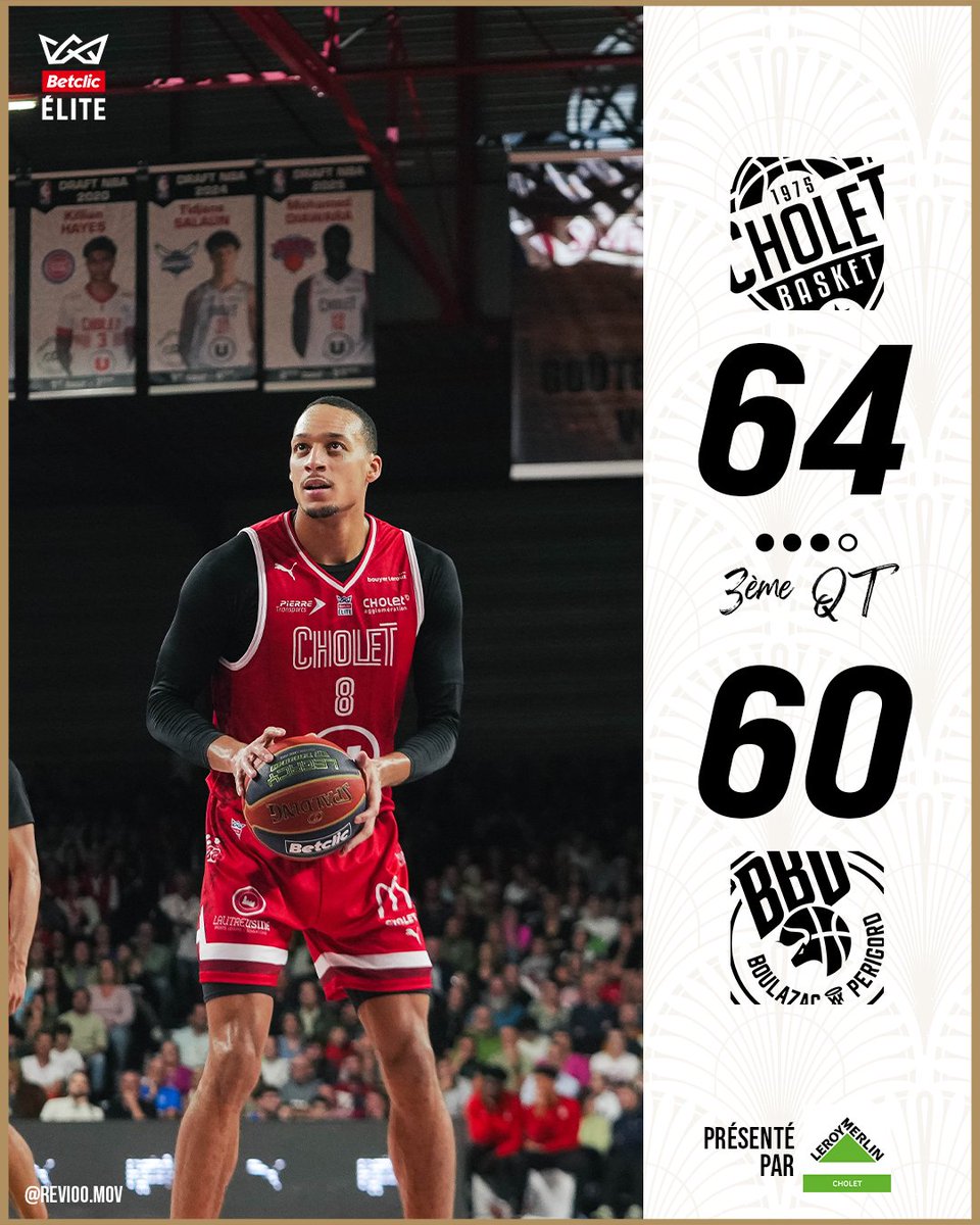 CB_officiel's tweet photo. CB est toujours devant mais Boulazac ne lâche rien.

Allez CB !

#CBBBD #CBFAMILY @Betclic_ELITE https://t.co/wtwPUGuXtM