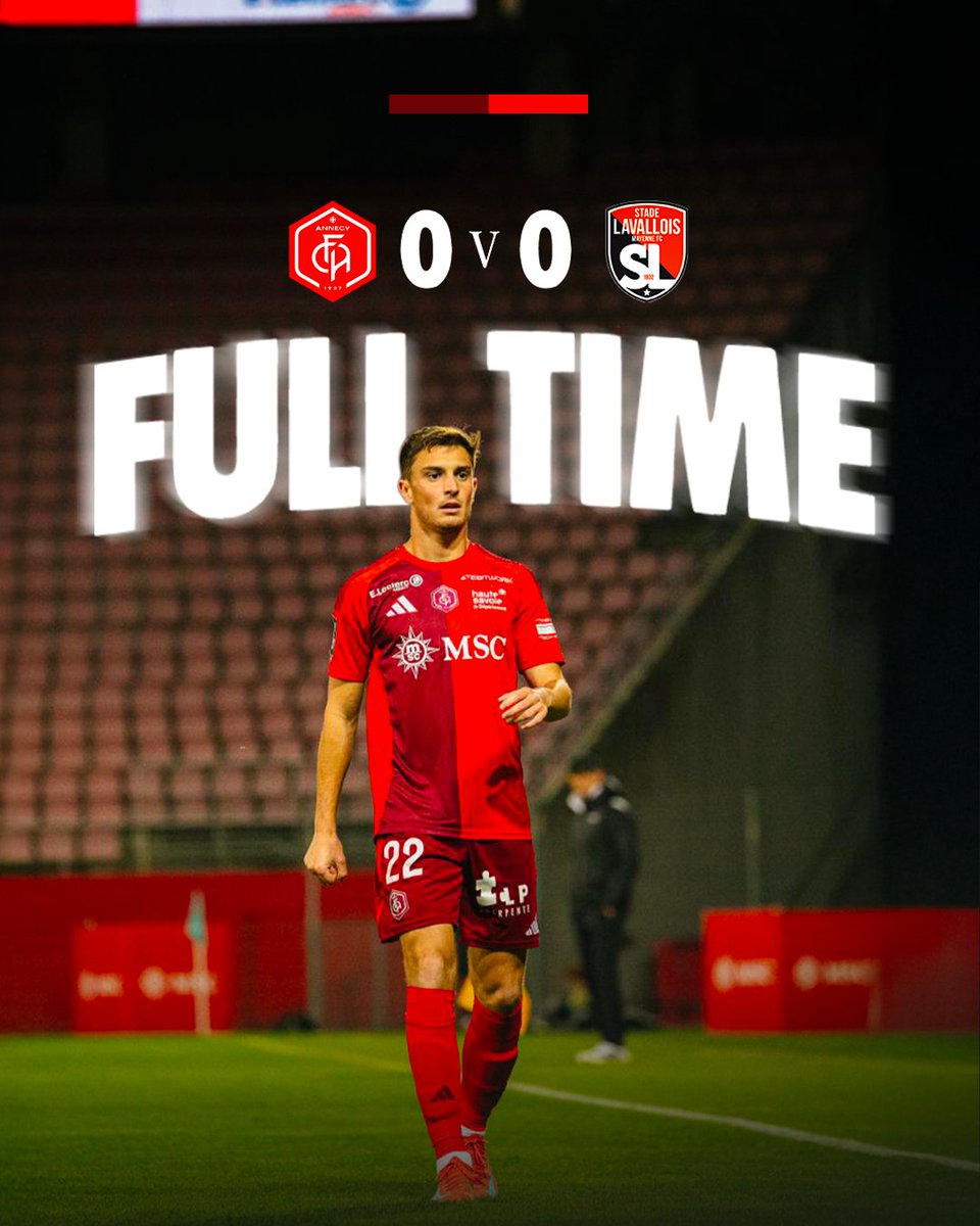 🔚🤝

Fin d’aventure à Dijon avec un match nul face au Stade Lavallois ! 👊
-
Place à la trêve internationale avant de défier Clermont, puis de retrouver le Parc des Sports le 25/10 face à l’ASSE. 🥰

#AllobrogesVaillants
#FCALAVAL