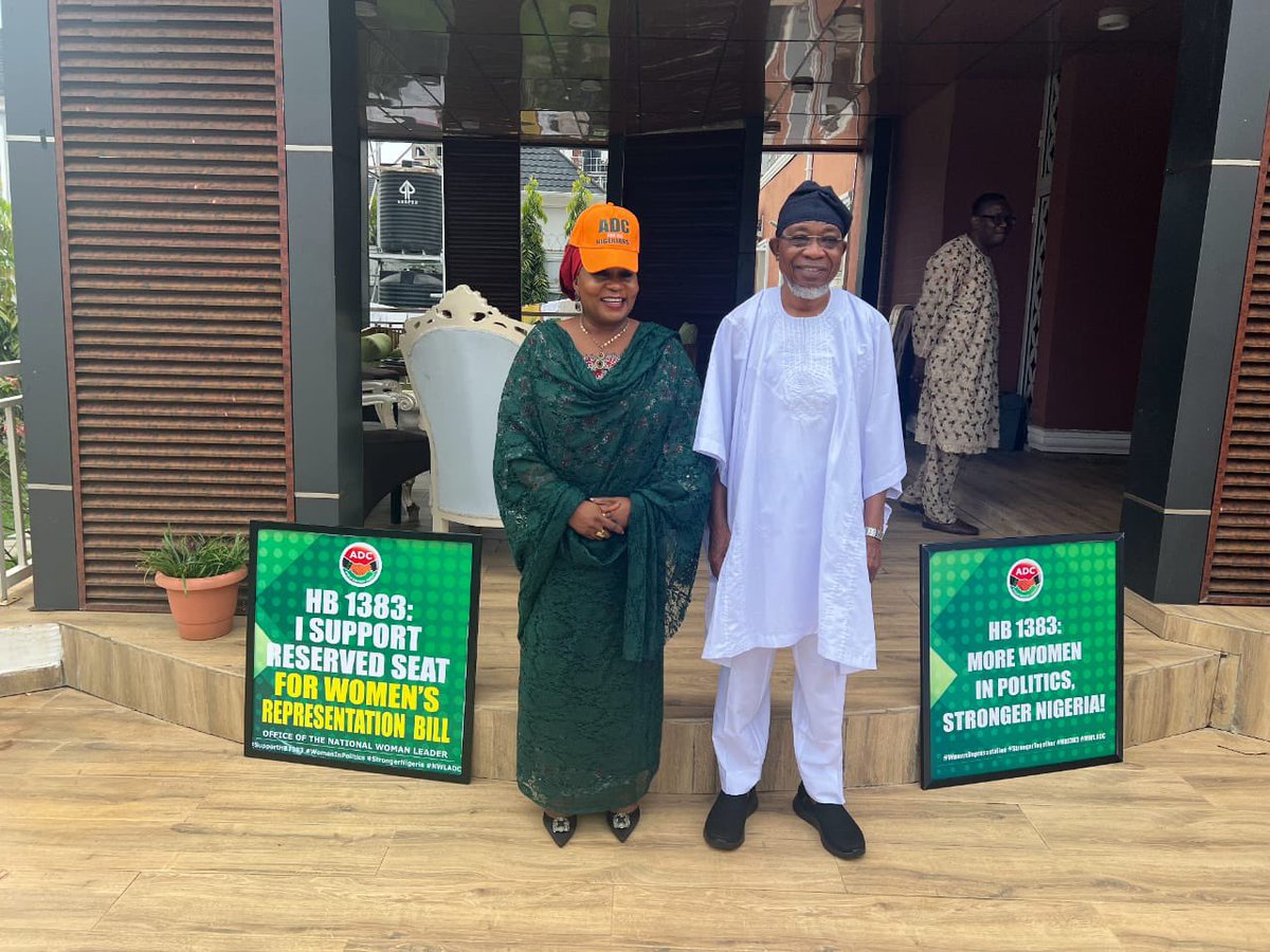Today, Ogbeni <a href="/raufaregbesola/">Rauf Aregbesola</a>
 met with National Women Leader Hon. Naomi Lasara Abel, reaffirming his commitment to women in leadership. He stated that ADC strongly supports HB 1383 – the Women Representation Bill, championing inclusivity &amp; equity in governance.
