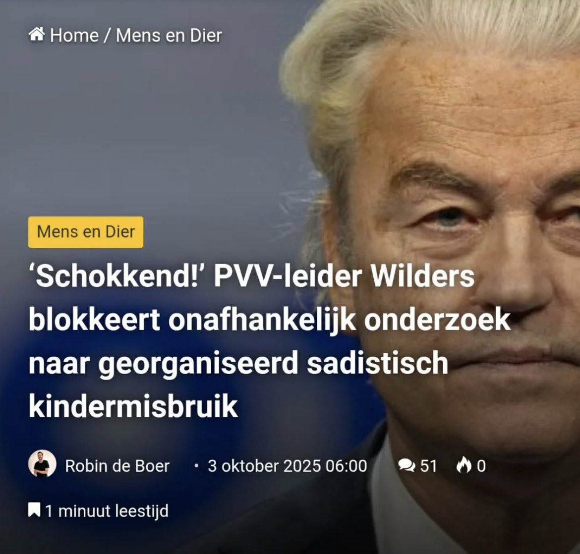 Als jij PVV stemt, en je weet dit, dan maak jij jezelf schuldig aan het goedkeuren van satanisch misbruik!😈