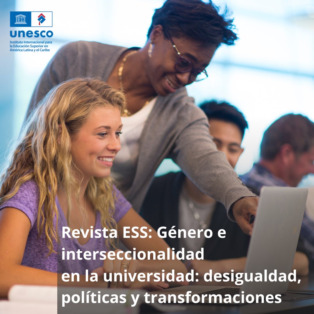 unesco_iesalc's tweet photo. 📚 Ya está disponible el nuevo número de la revista ESS: “Género e interseccionalidad en la universidad”. Desigualdades, políticas y transformaciones en la educación superior.
🔗 https://t.co/XsuOU3NO8M #EducaciónSuperior #Equidad #RevistaESS https://t.co/uz79GNET8Y