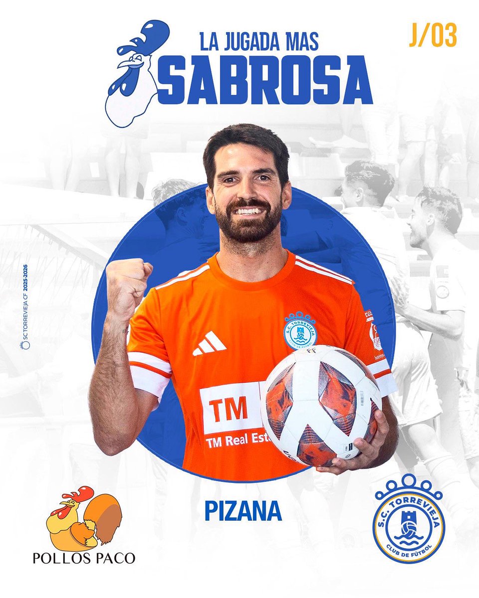#J03
Ganador Jugada sabrosa de la tercera jornada nuestro portero Pizana.

Patrocina <a href="/PollosPacoLapaz/">Pollos Paco Lapaz13</a> 

#SCTorrevieja
#torrevieja