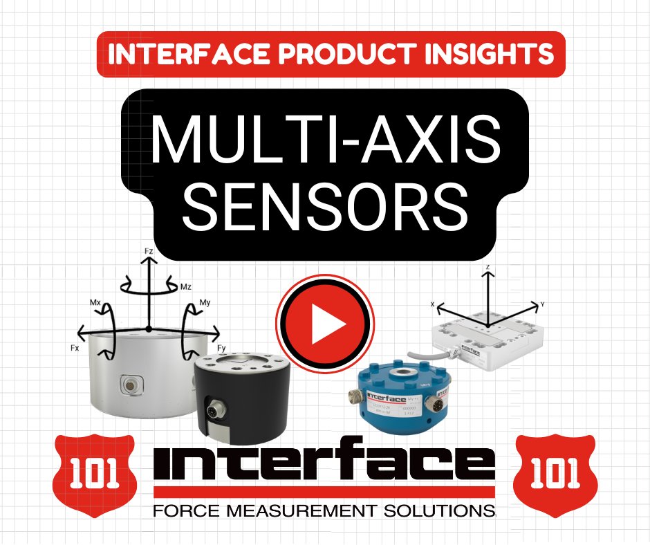 loadcells's tweet image. Interface&apos;s multi-axis load cells measure force and torque across multiple directions simultaneously, making them essential in various industries, including aerospace, robotics, automotive, and medical applications. youtu.be/a9un5TYxKgg #MultiAxis #loadcells