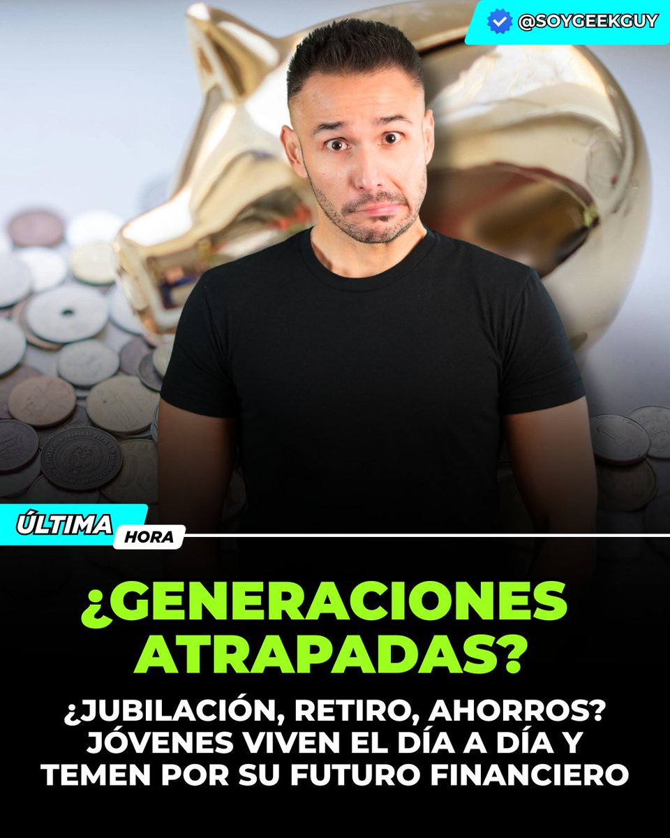 soygeekguy's tweet image. 🔍 Jóvenes bajo presión: sobreviviendo hoy, preocupados por mañana.
🎯 Algunos datos clave:
• Muchos no tienen margen para imprevistos.
• El concepto de jubilación luce lejano.
• Aunque algunos ahorran, el porcentaje es bajo frente al costo de vida real.
#JóvenesFinancieros