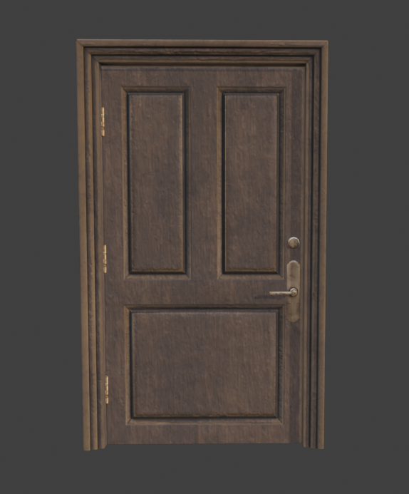 Made this baked, albedo only wooden door. Please be nice, he likes compliments