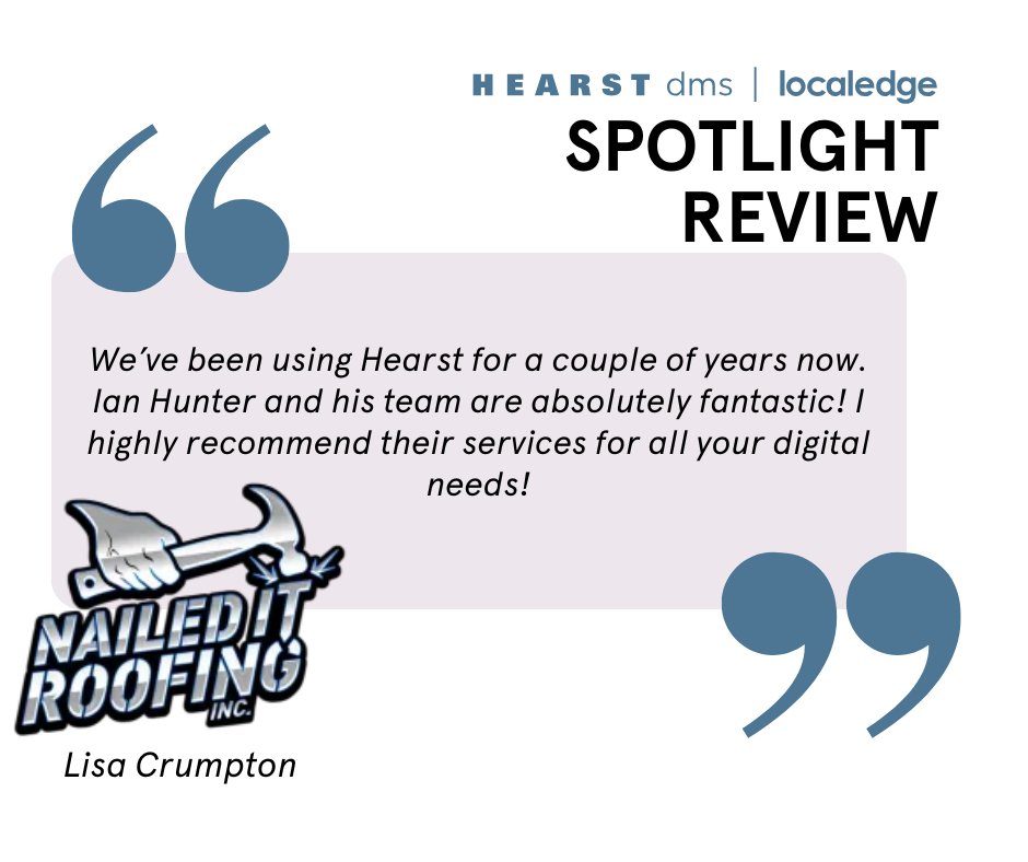 LocalEdge's tweet image. Thank you for your kind words! We’re so glad Ian and the team have been able to support your digital needs, and we genuinely appreciate your recommendation and continued trust in Hearst.