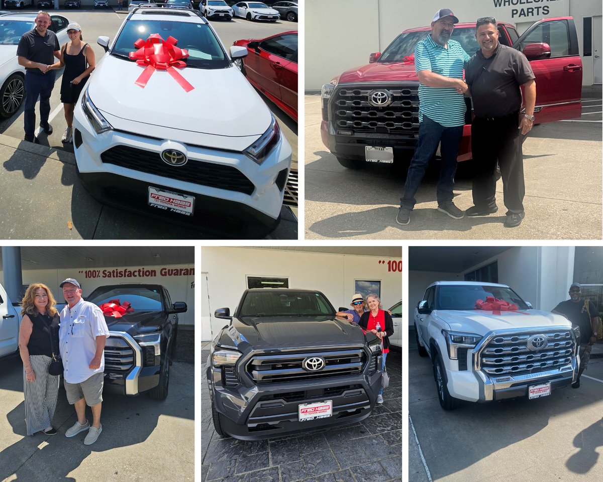 fredhaastoyota's tweet image. October feels even better with happy drivers like you! 🚗🍂 Thanks for letting us be part of the ride! Alexis P, Andrew D, Brad M, Eloy M, Fatima D C L, Jazlynn E, Liang X, Mark W, Ryan S, and Tammy L. Congrats! 🎉 #HappyCustomers #Houston #SpringTX