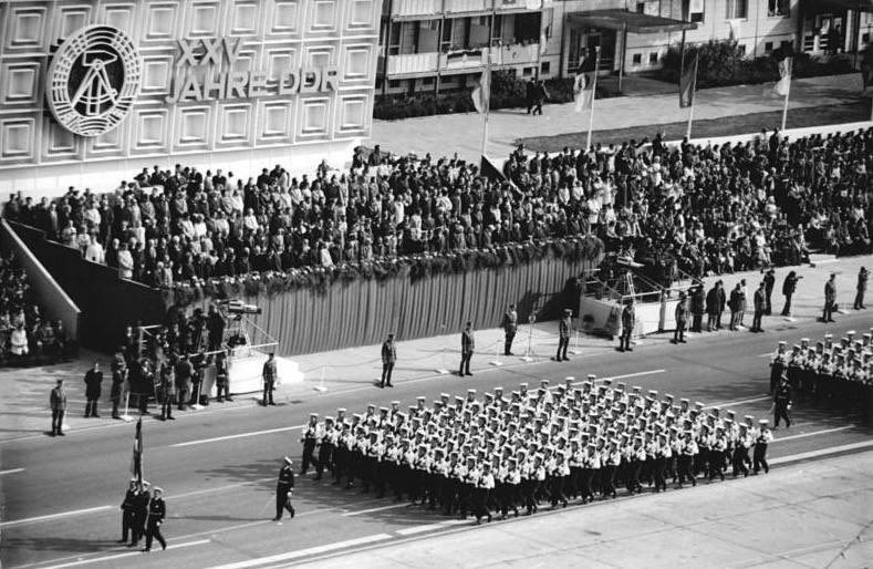 GDRvisuals's tweet photo. Celebrations to mark the 25th anniversary of the GDR, East Berlin, 1974. https://t.co/E5T4lIJy8g
