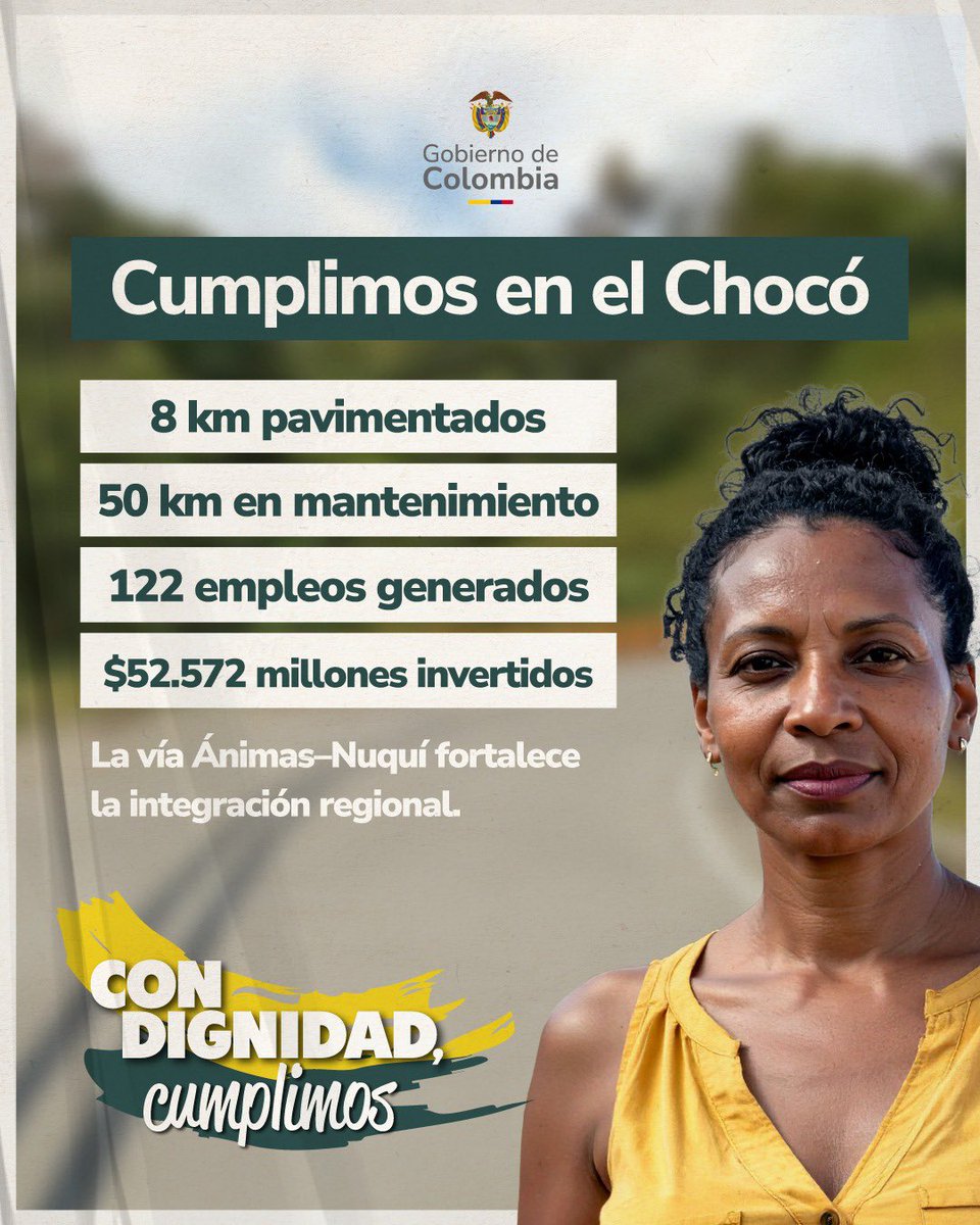 Cumplimos con el Cauca y el Huila. Entregamos 8 km pavimentados del corredor Paletará, que ya conecta a miles de usuarios diarios. 🚗 3.265 vehículos transitan con mayor seguridad. #MintransporteCumple