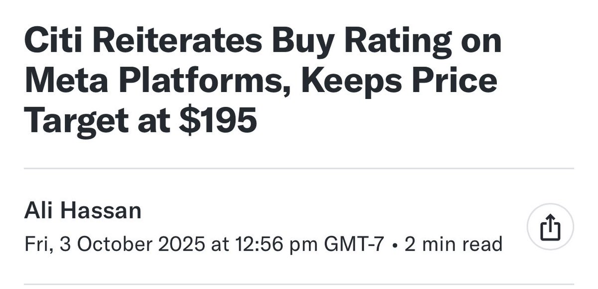 Can someone tell Ali Hassan at Yahoo Finance that their headline should show $915 for Citi’s price target, and not $195? Yikes! <a href="/YahooFinance/">Yahoo Finance</a> 

Article: uk.finance.yahoo.com/news/citi-reit…