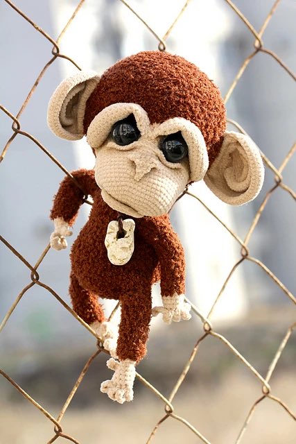 TheGreatestApes's tweet photo. oh to be a sad crocheted monkey… https://t.co/kgY41dXU7E