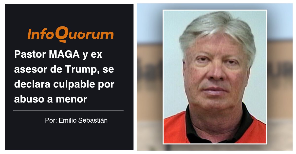 quorum_mx's tweet photo. 📣🚨😡✊🏾Robert Morris, #pastor de una #mega #iglesia #MAGA en #Texas y ex asesor religioso #DonaldTrump, se declaró #culpable de haber #abusado de una #menor, con esto, su #víctima, después de #décadas de #lucha, logra acceder a la #justicia.
https://t.co/twhTqtTCE3 https://t.co/VyUktQO3IE