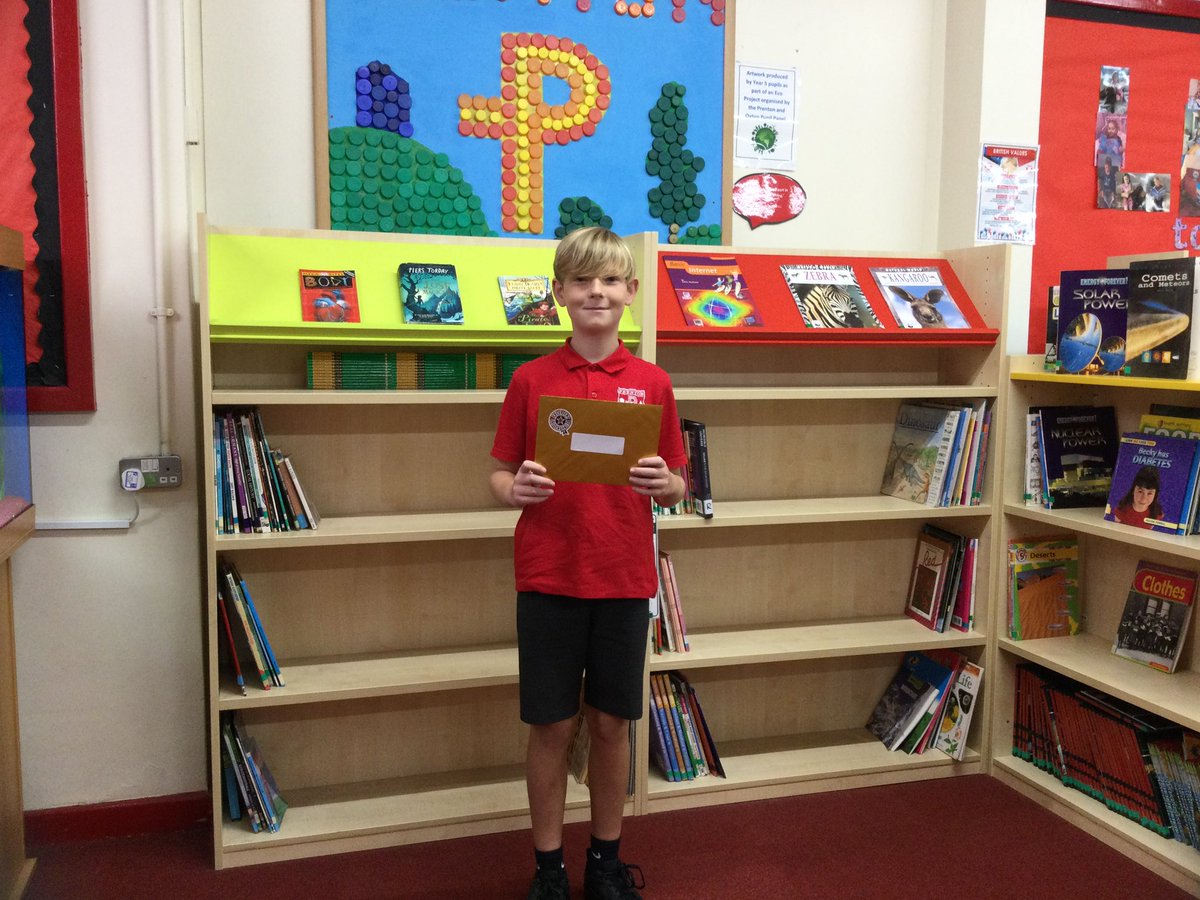 Josh’s lucky number came up in our Friday merit assembly and he has won the famous golden envelope containing £5 - his prize for having 100% attendance all week! You’ve got to be in it to win it and that’s exactly what Josh did! ⭐️😊✉️💯
