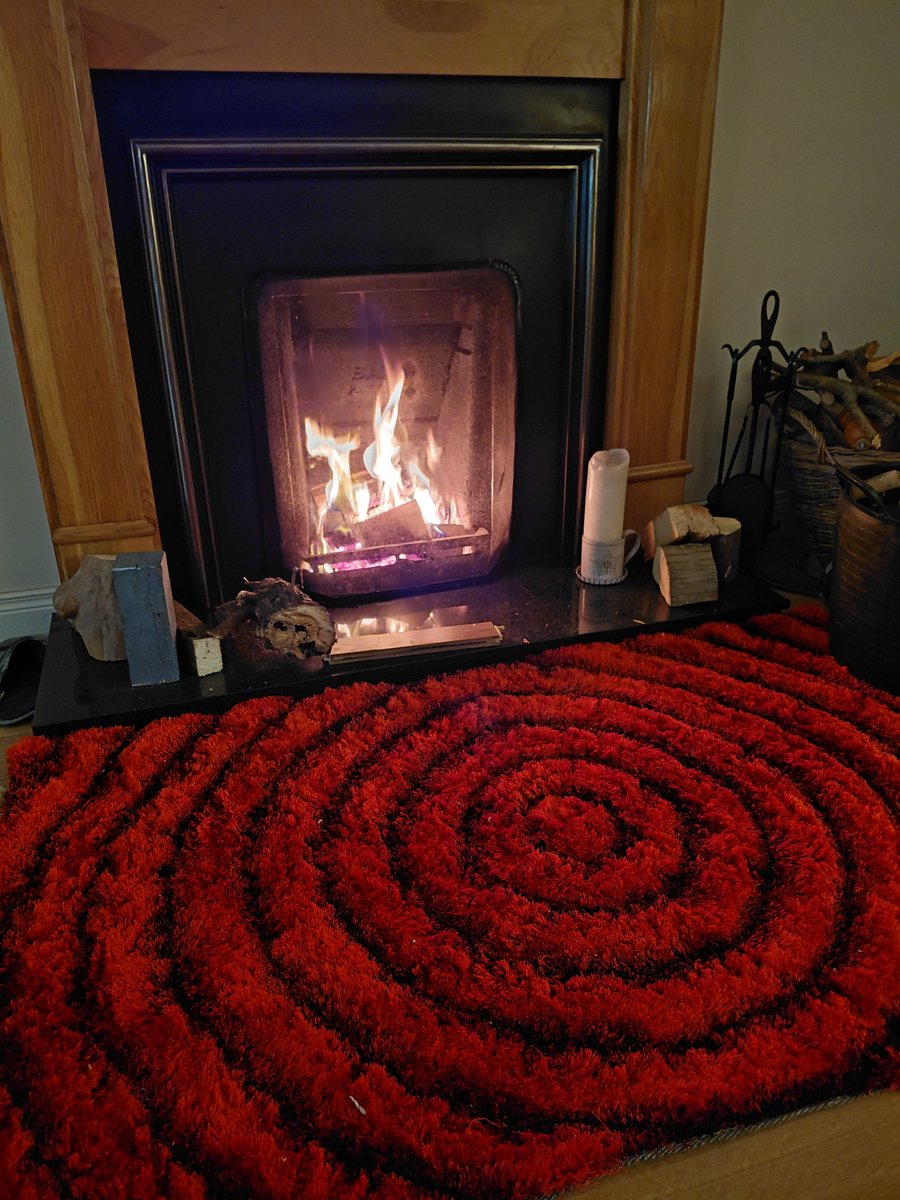 Amy outside.
Cosy inside.