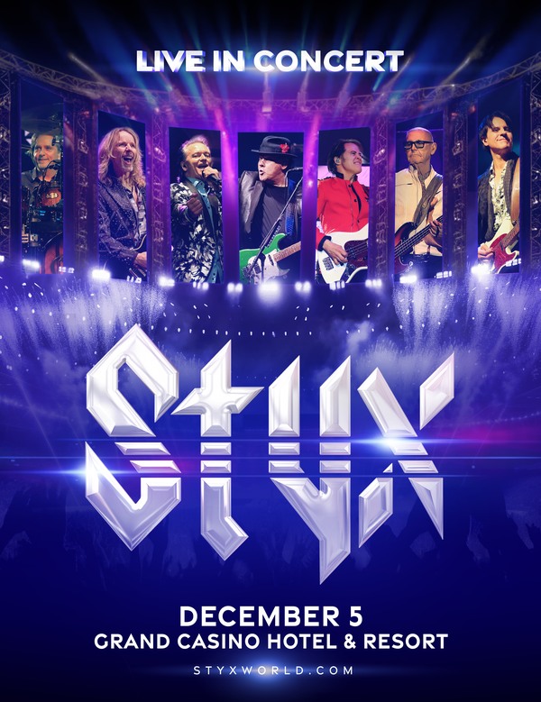 🚨 Rock Alert! 🚨

The legendary Styx is almost SOLD OUT at the Grand Resort &amp; Casino in #ShawneeOK! You don't want to miss "Come Sail Away," "Mr. Roboto," and all the classics live in the Grand Event Center.

Limited tickets remain!

🔗 events.visitshawnee.com/event/styx