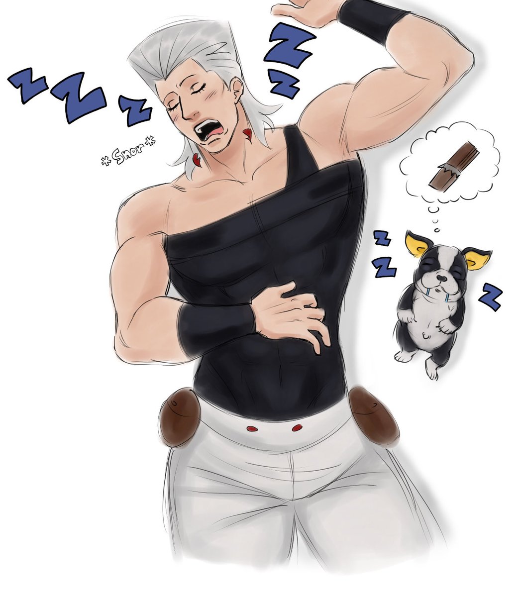 Sleeping babies #polnareff #iggy #jjba #jjbafanart