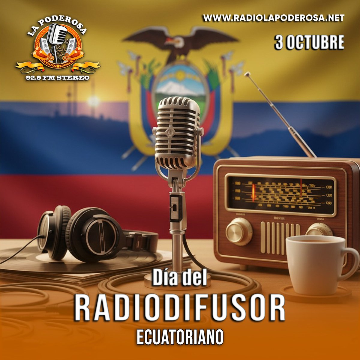 LaPoderosaEc's tweet image. 🚀🎙️ ¡Atención, familia de #LaPoderosa! Hoy celebramos a los arquitectos del sonido: ¡Feliz #DíaDelRadiodifusor! ✨

Detrás de cada canción, noticia y risa, hay un equipo increíble que trabaja con corazón. ❤️📻🎼