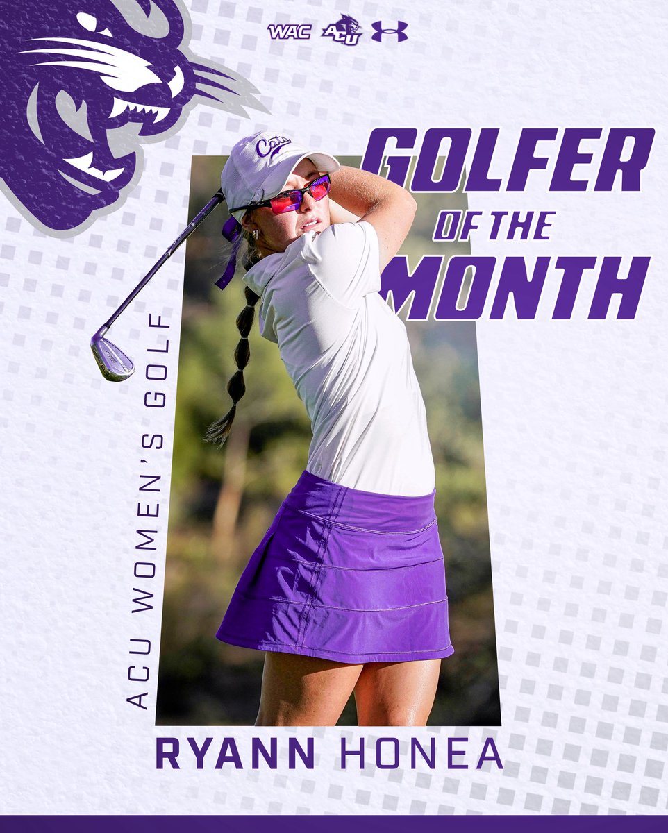 𝐆𝐨𝐥𝐟𝐞𝐫 𝐨𝐟 𝐭𝐡𝐞 𝐌𝐨𝐧𝐭𝐡

Congrats to our very own, Ryann Honea, for being named your WAC Player of the Month🕺🔥

#GreaterThan> | #GoWildcats