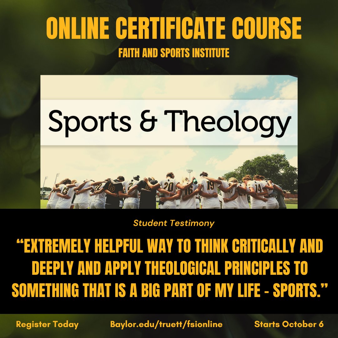 FaithSportsInst's tweet image. What do students think about the online certificate courses we’re offering this fall?

Swipe through to find out, and register today to start your learning journey!