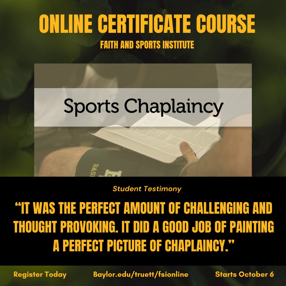 FaithSportsInst's tweet image. What do students think about the online certificate courses we’re offering this fall?

Swipe through to find out, and register today to start your learning journey!