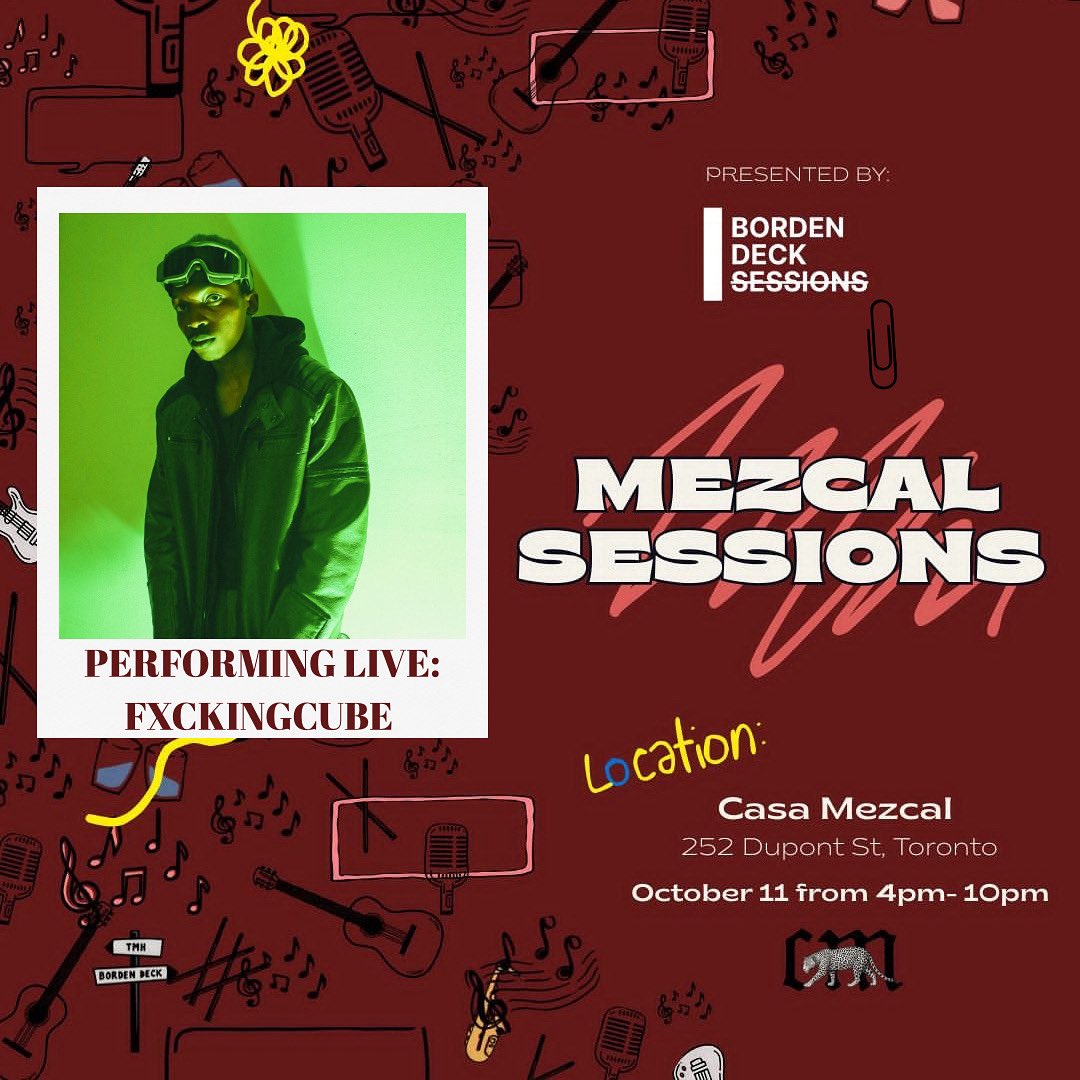 cubeenthq's tweet image. 🚨 TORONTO PULL UP 🚨
fxckingcube hitting the stage LIVE at MEZCAL SESSIONS 🎤🔥
📍 Casa Mezcal | 252 Dupont St.
🗓 October 11 | 4PM – 10PM

Lock in, vibes only. 🌐✨

#fxckingcube #cubeent #mezcalSessions #torontomusic #undergroundvibes #livemusicTO