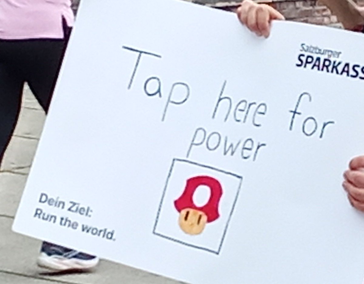 shmup2030's tweet image. Saw this at a marathon today! A lot of people took the offer and tapped for that Mario boost!  #Mario  #MarioPowerUp